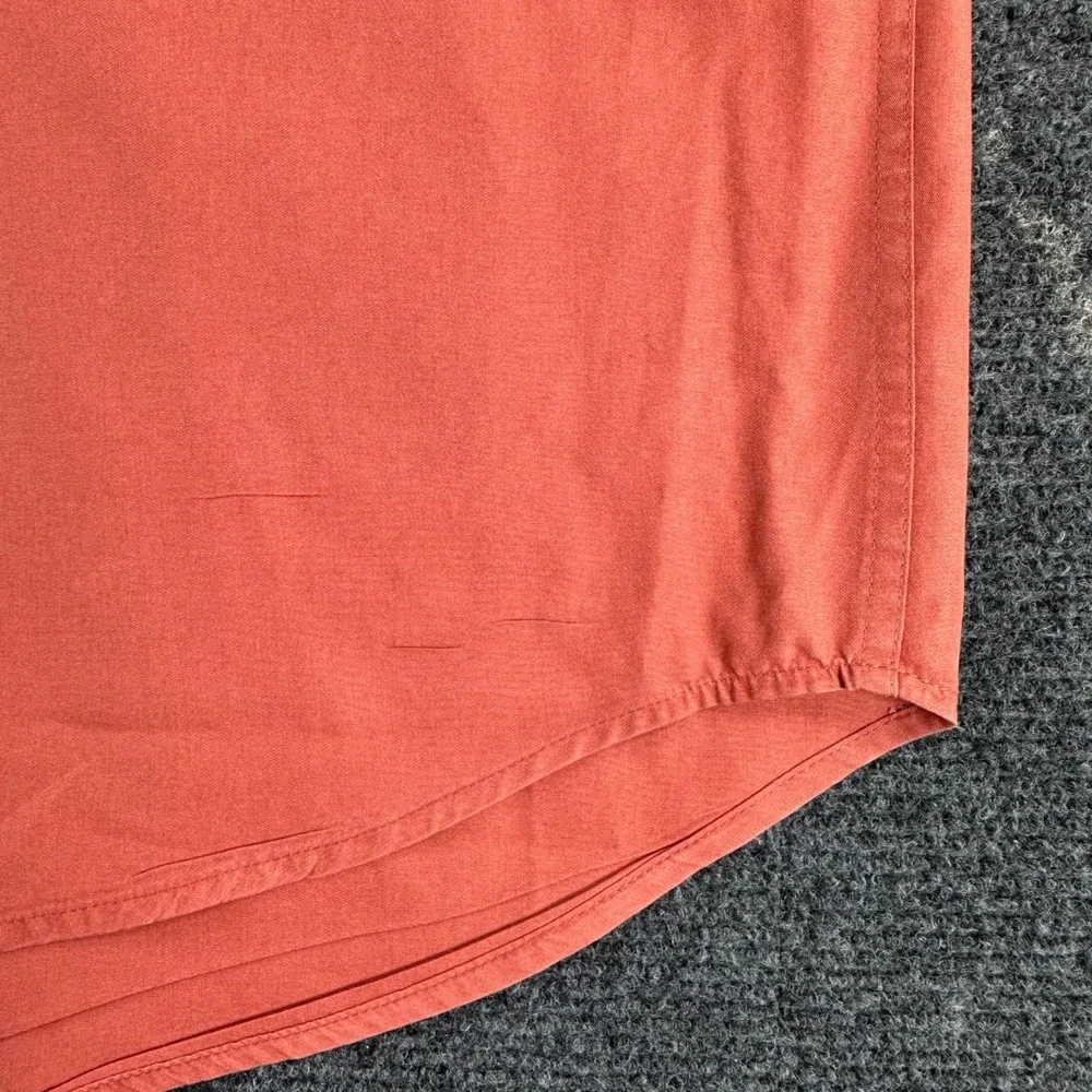 Banana Republic Button Down Mens M Medium Orange Long Sleeve Cotton Casual Shirt